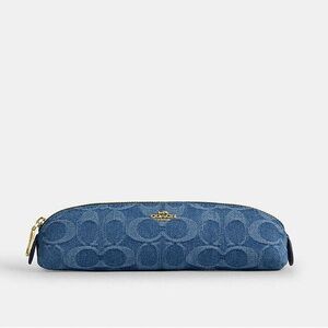 Coach Pencil Case In Signature Denim CDC10 NWT Color: IM/INDIGO